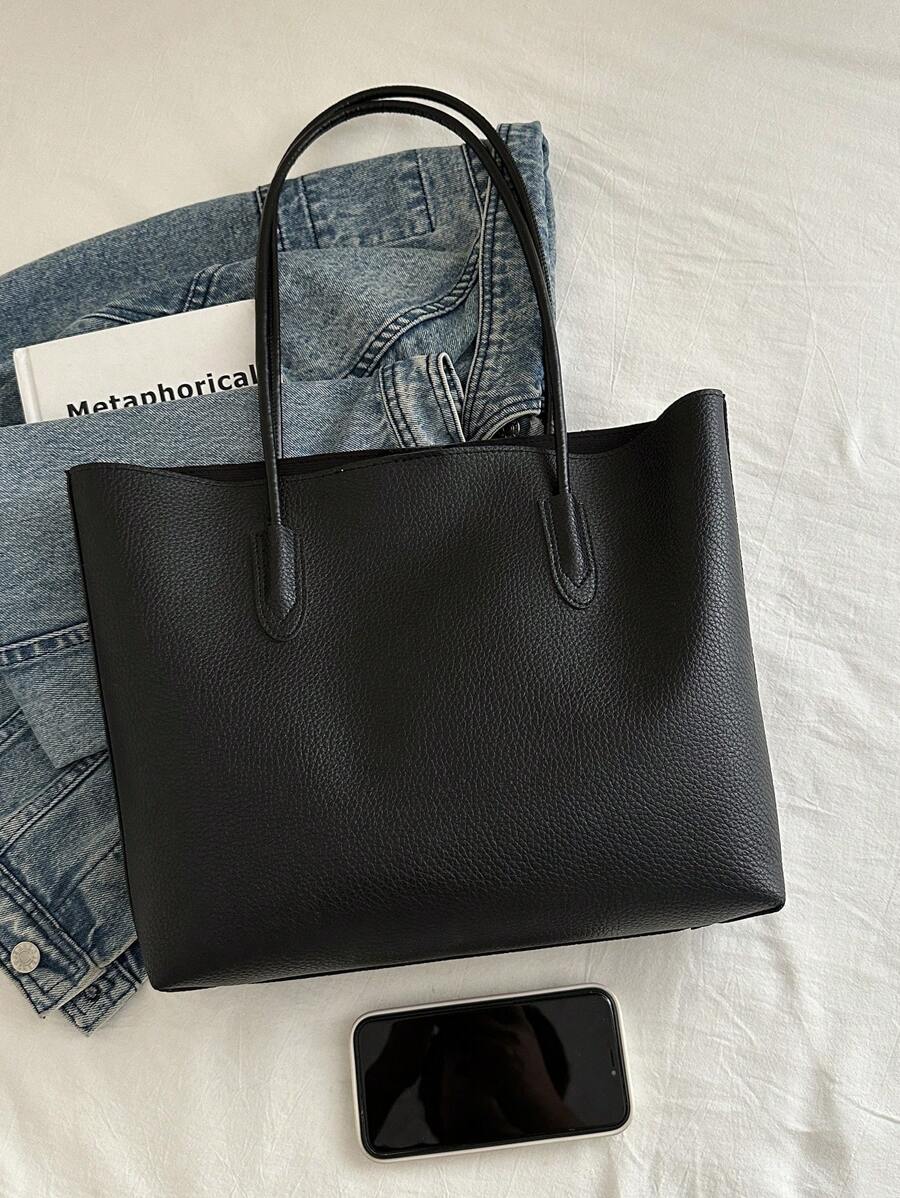 SHEIN حقيبة كتف مطبوعة جلد تمساح