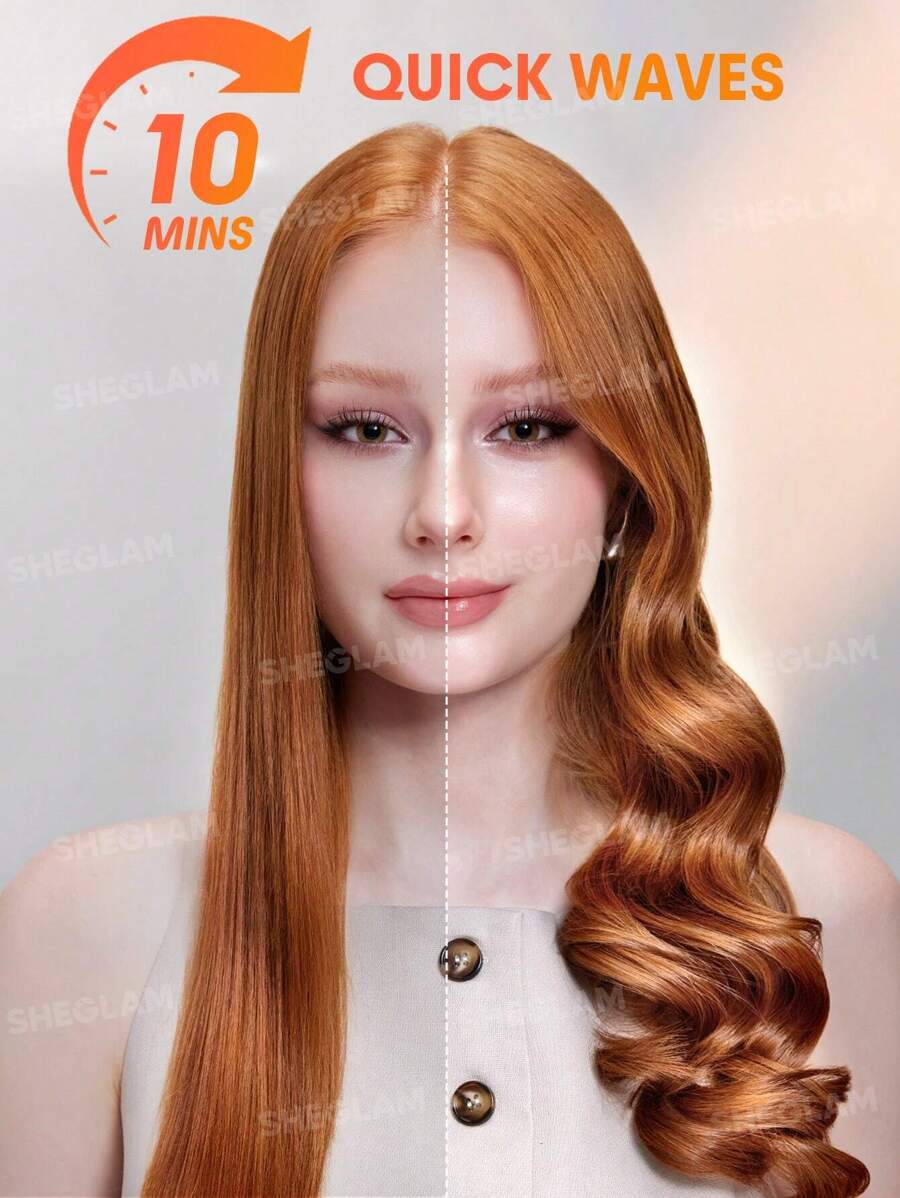 SHEGLAM HAIR مكواة تجعيد تلقائية مع 3 درجات حرارة