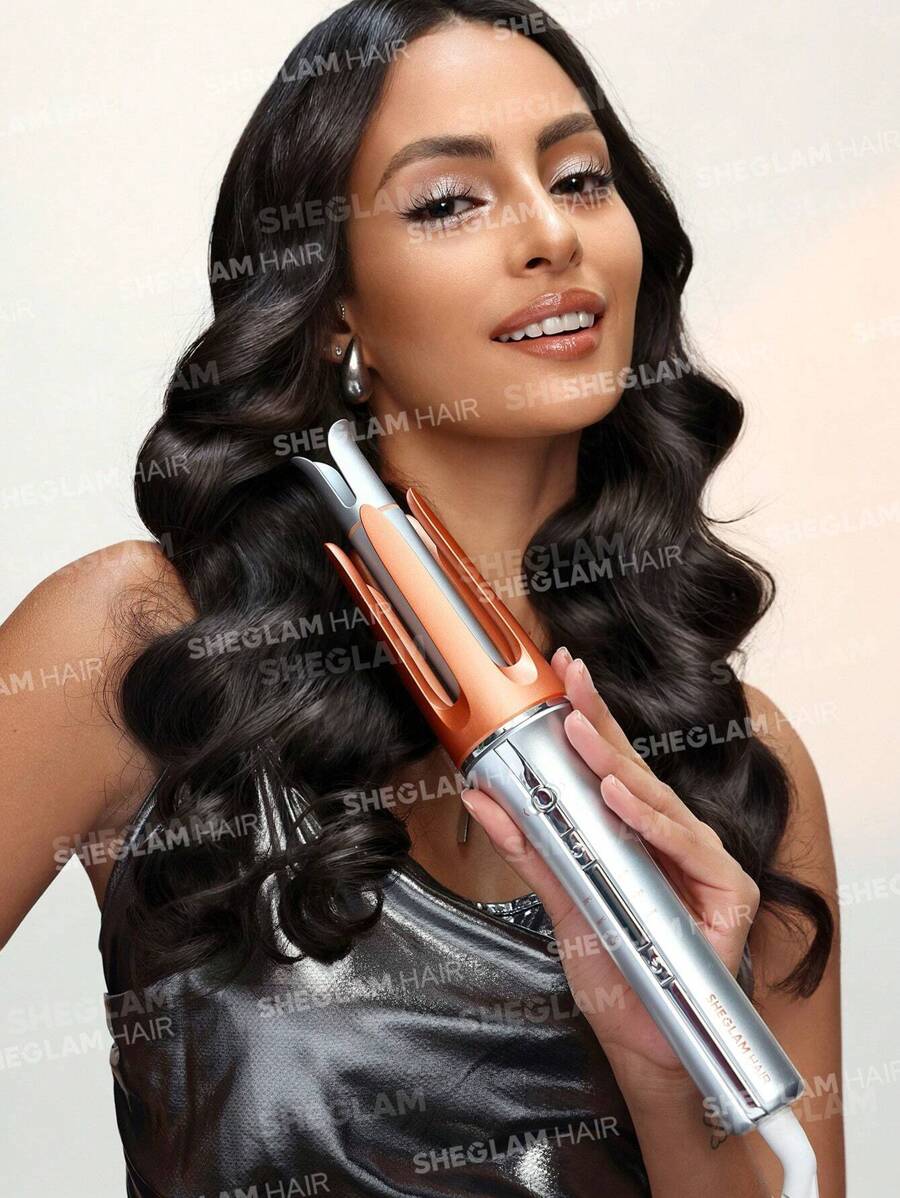 SHEGLAM HAIR مكواة تجعيد تلقائية مع 3 درجات حرارة