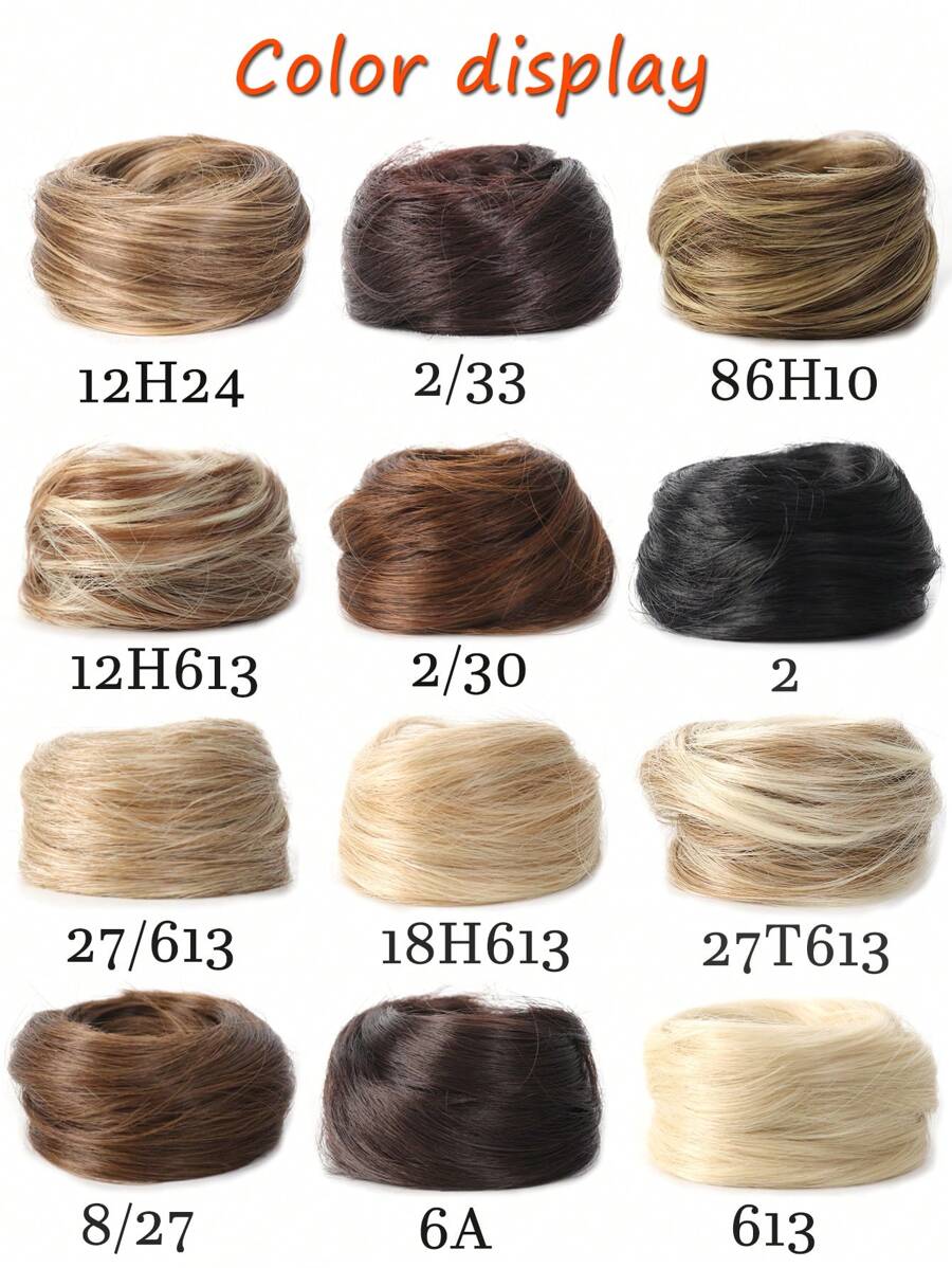 SHEIN - 3 Inch شعر مستعار مؤقت بخصلة ملساء مصنوعة من مطاط مطاطي لربطة الشعر