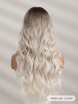 SHEIN باروكة شعر مموج 26 بوصة على شكل فراشة بدون شريط