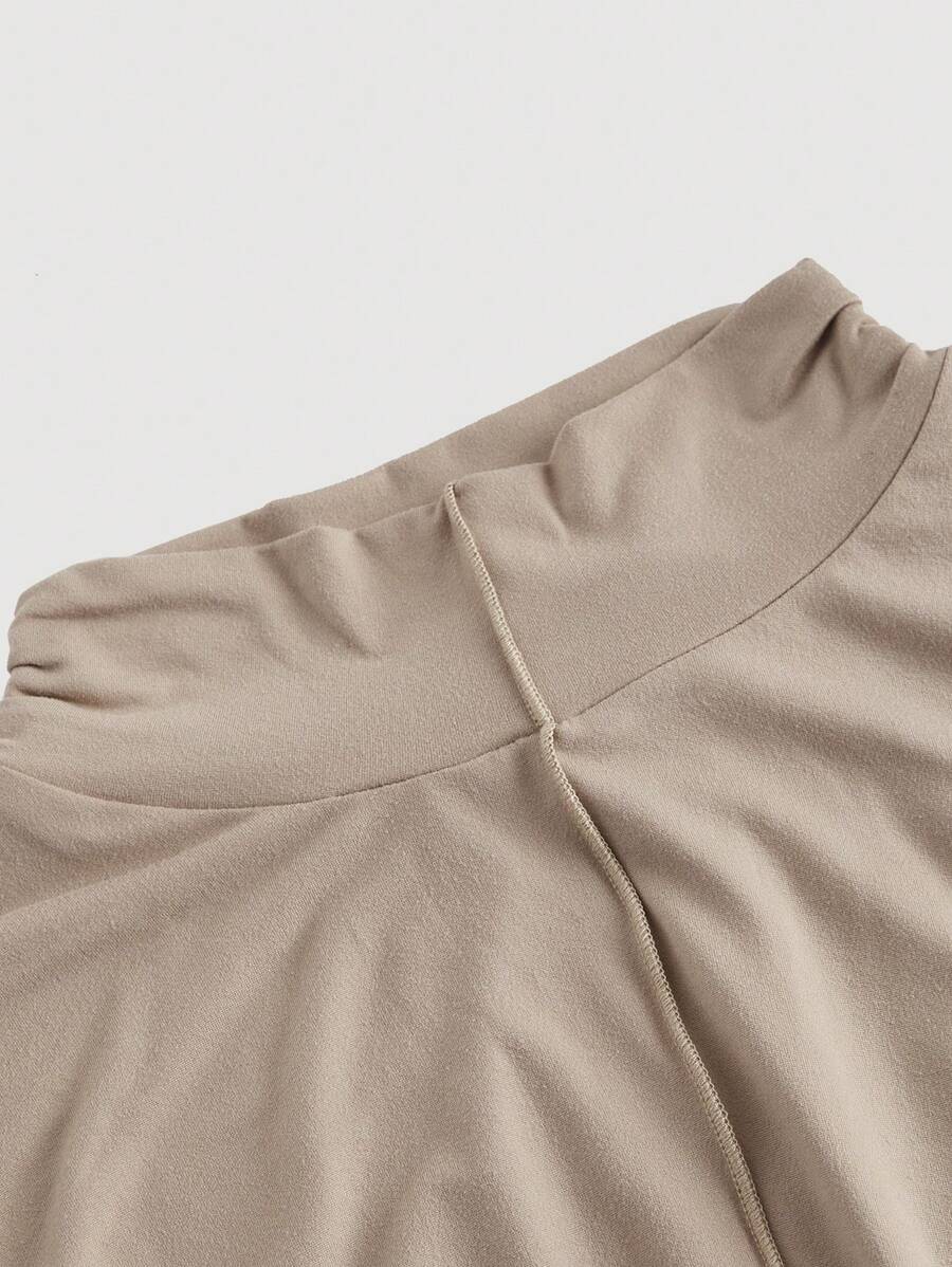 SHEIN MOD فستان مشمشي ماكسي بلا أكمام مربع الرقبة