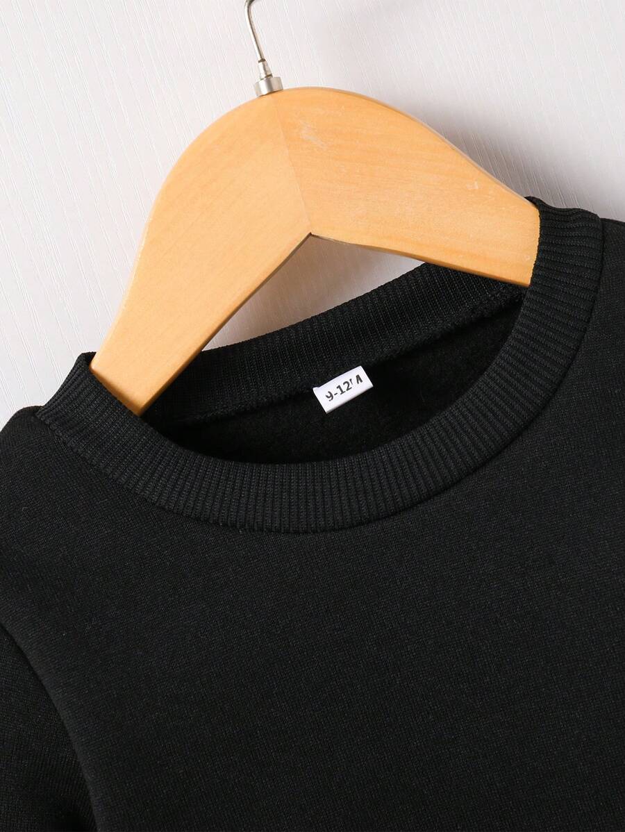 SHEIN طقم أولادي قطعتان بدلة رياضية وبنطال بطباعة دب