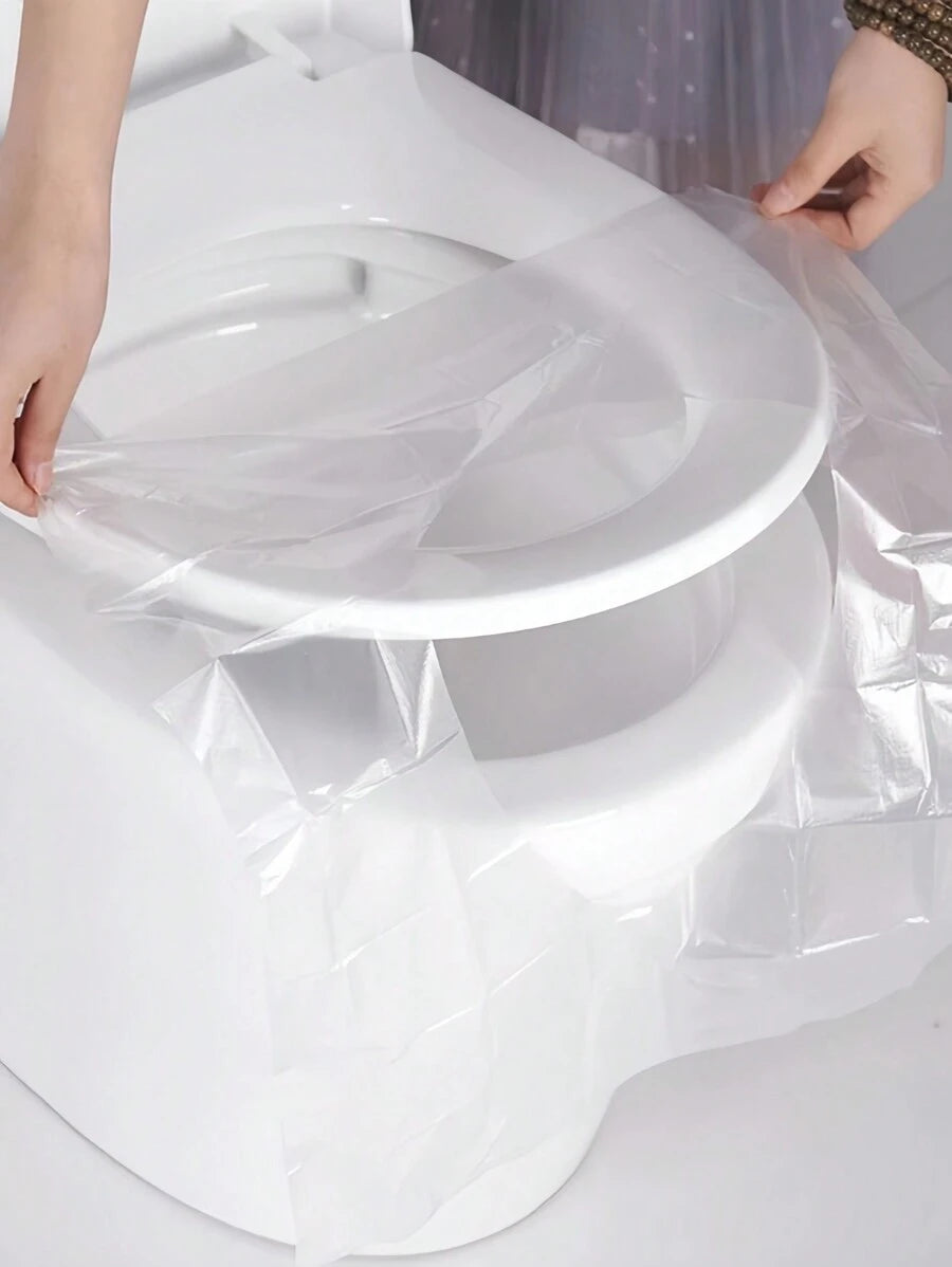 SHEIN غطاء مرحاض 50 قطعة مقاوم للماء وصحي