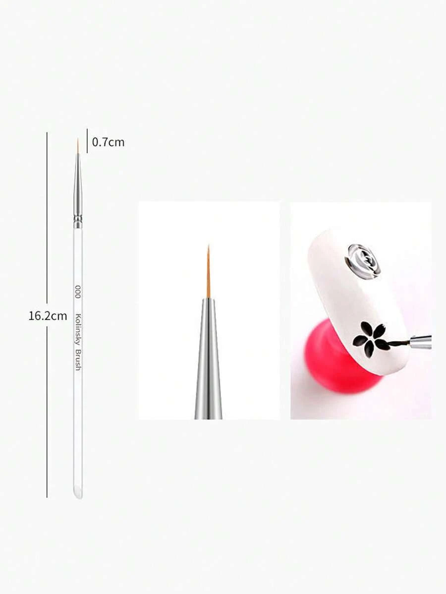 SHEIN فرش خطوط أظافر لرسم التفاصيل الدقيقة والزخارف