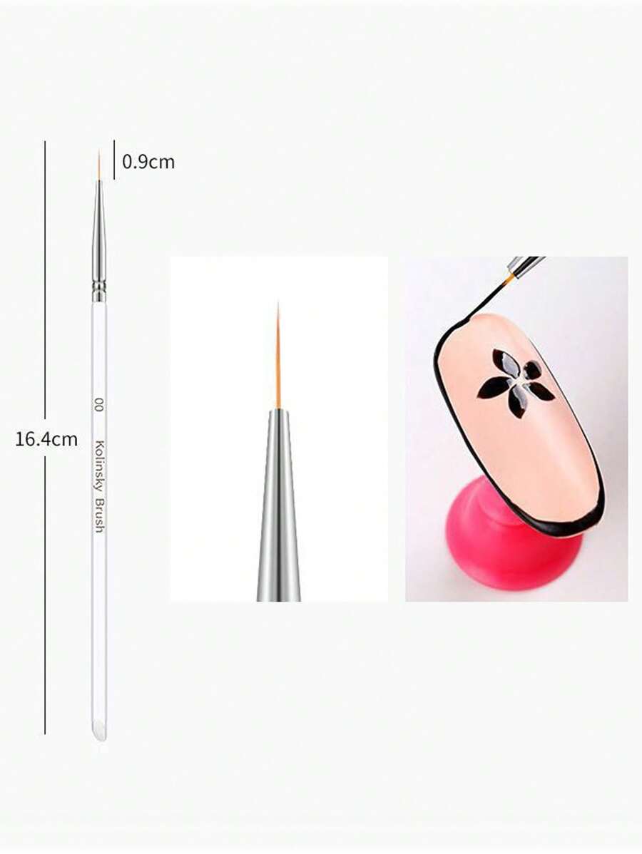SHEIN فرش خطوط أظافر لرسم التفاصيل الدقيقة والزخارف