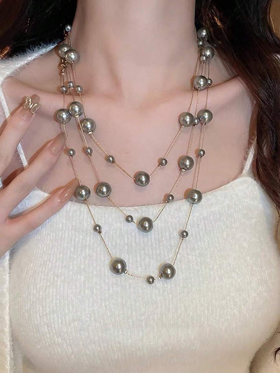 SHEIN قلادة طويلة عصرية