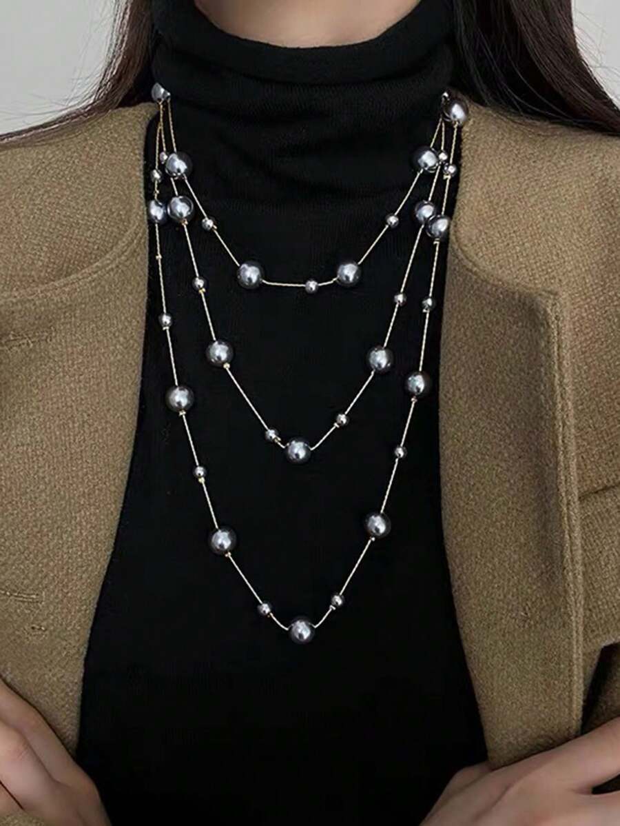 SHEIN قلادة طويلة عصرية