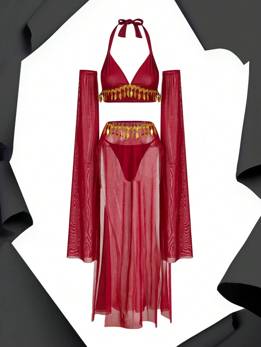 SHEIN Fantasy Costume طقم 5 قطع ملابس داخلية