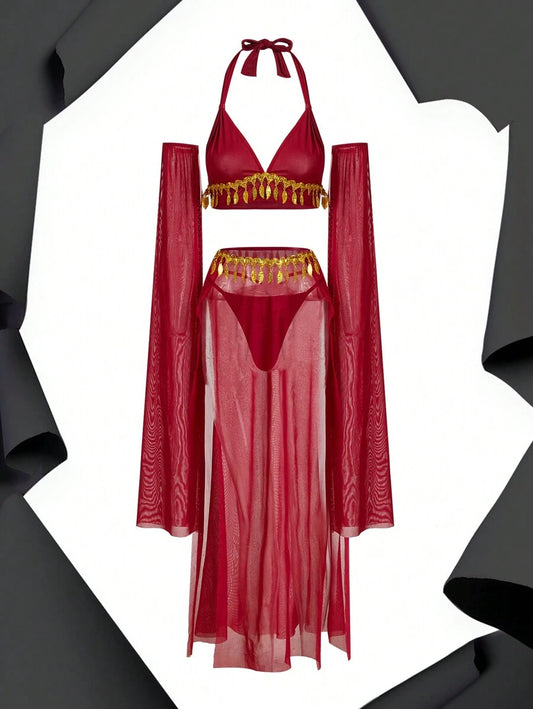 SHEIN Fantasy Costume طقم 5 قطع ملابس داخلية