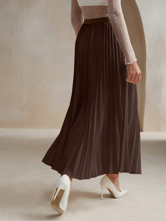 SHEIN Anewsta تنورة ماكسي بخطوط