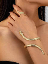 SHEIN طقم أساور وخاتم ثعبان نسائي أنيق