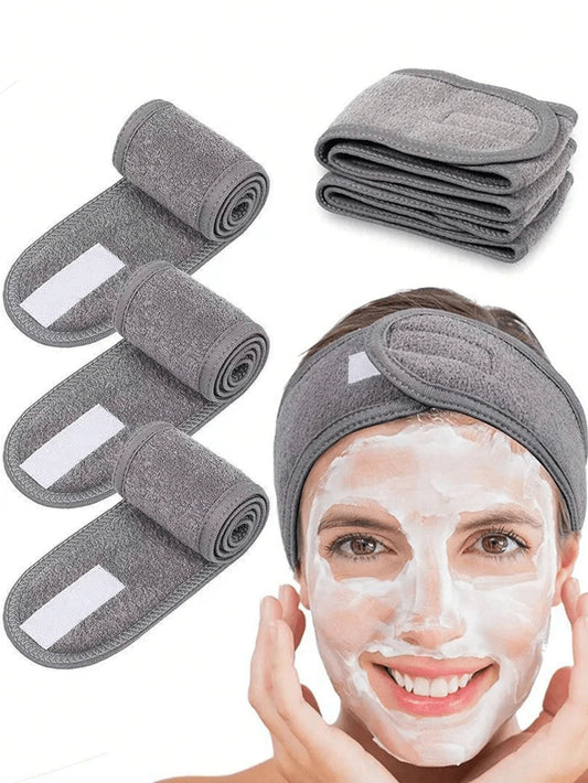 SHEIN طقم 3 قطع شريط رأس قابل للتعديل للعناية بالوجه