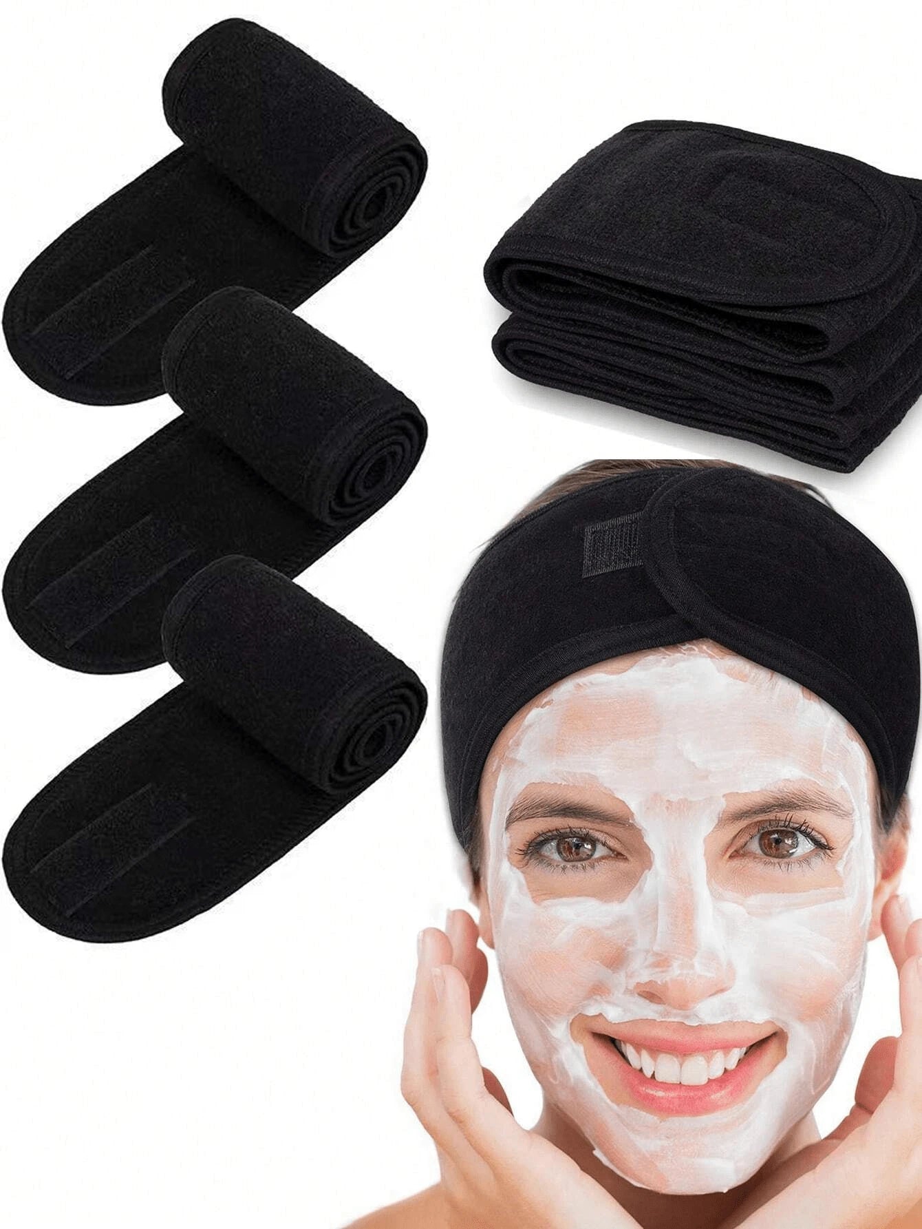 SHEIN طقم 3 قطع شريط رأس قابل للتعديل للعناية بالوجه