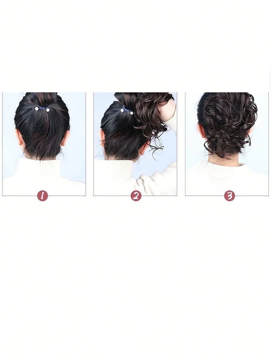 SHEIN شريط شعر اصطناعي لوبو مجعد فوضوي