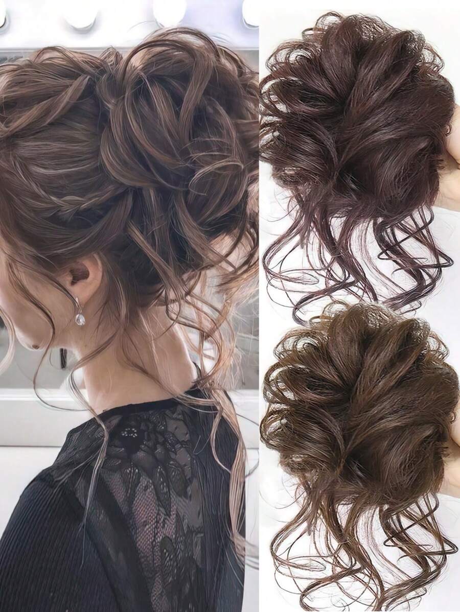 SHEIN شريط شعر اصطناعي لوبو مجعد فوضوي