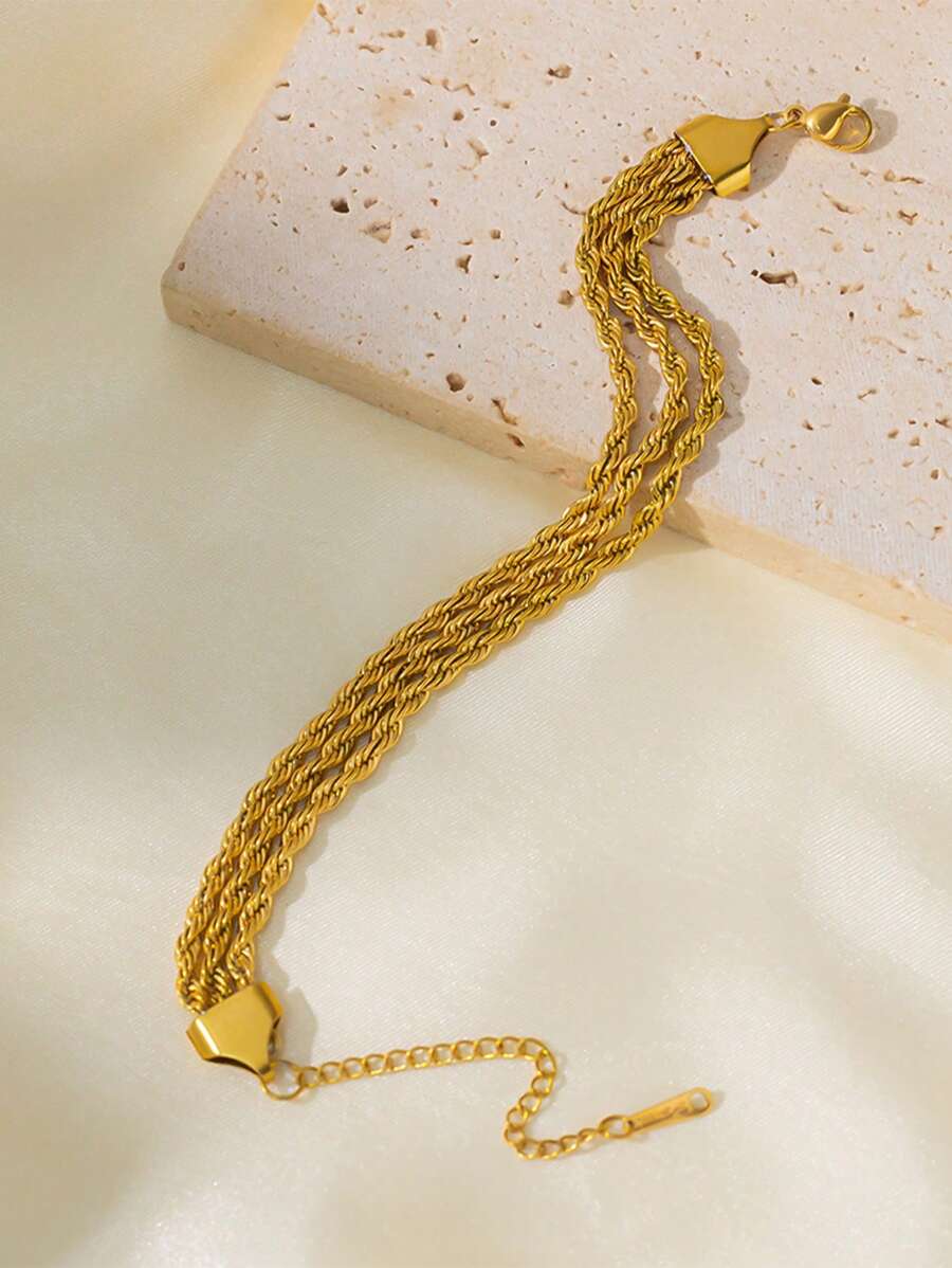 SHEIN سوار ستانلس ستيل عصري