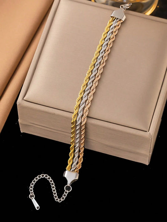 SHEIN سوار ستانلس ستيل عصري