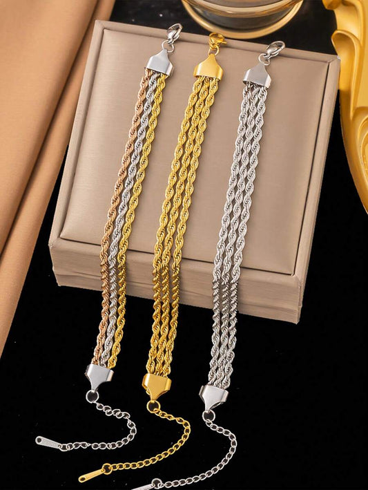 SHEIN سوار ستانلس ستيل عصري