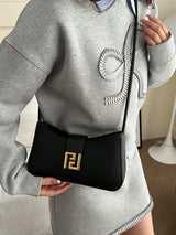 SHEIN حقيبة كتف سوداء كاجوال صلبة اللون