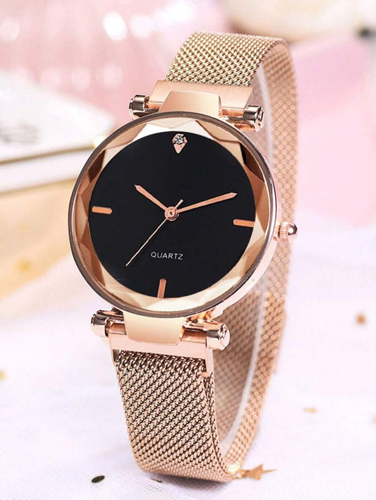 SHEIN ساعة نسائية كوارتز فاخرة
