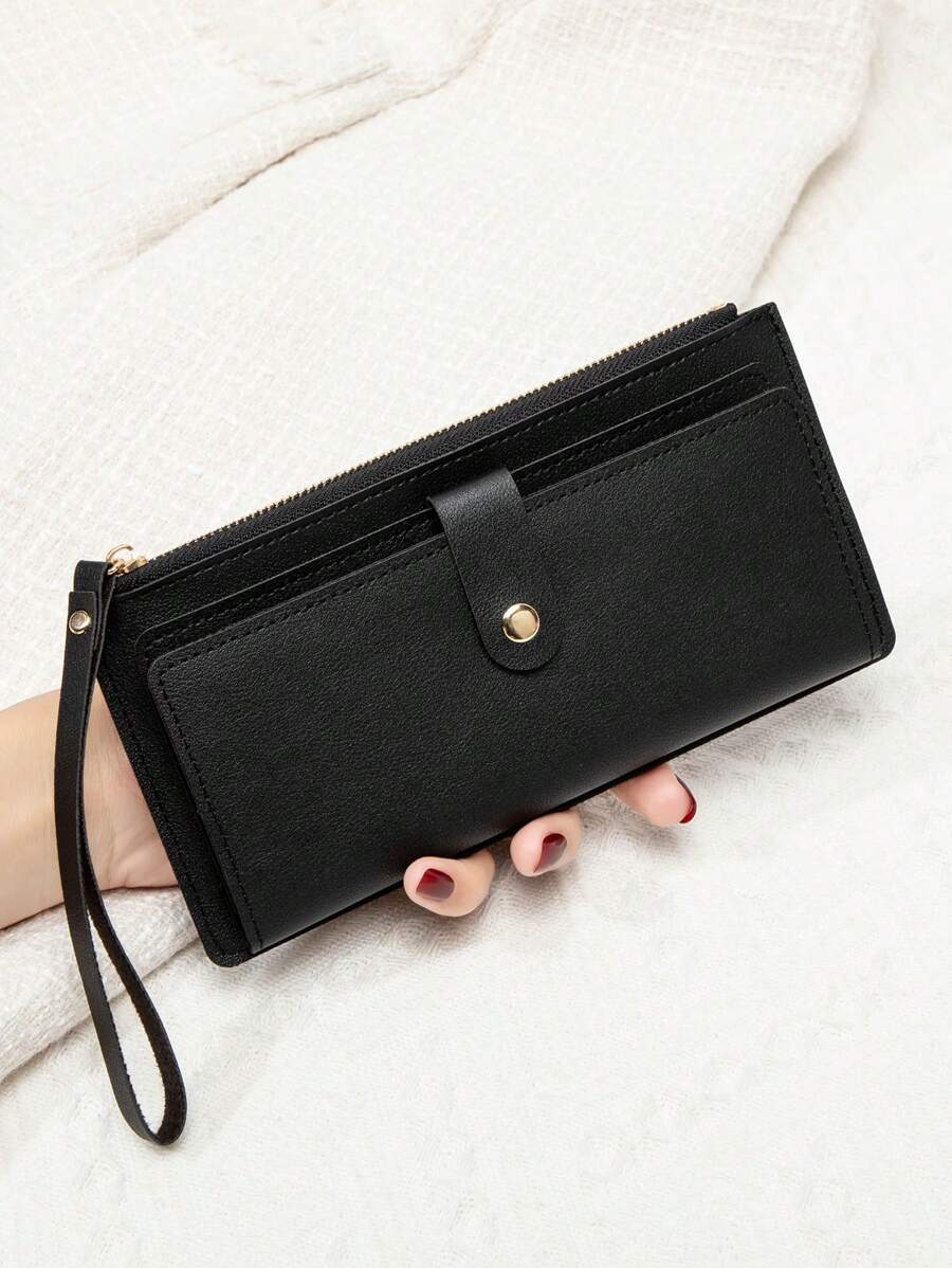 SHEIN محفظة طويلة رفيعة سوداء
