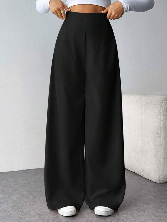 SHEIN Firerie بنطال واسع الساق بخصر مرتفع