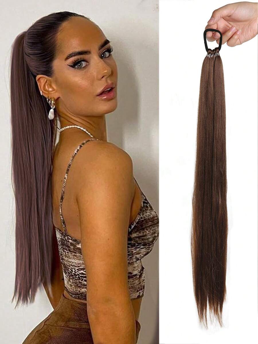 SHEIN شعر مستعار معقود طويل 28 بوصة