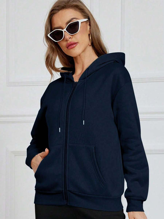 SHEIN INAWLY بلوزة كاجوال بجيب بسوستة