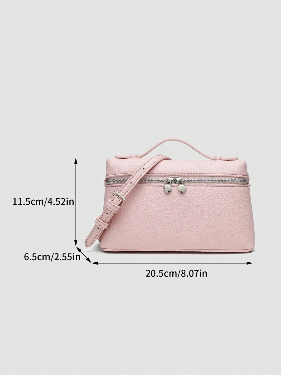 SHEIN حقيبة كروس بودي مربعة من جلد البو ذو ملمس ليتشي
