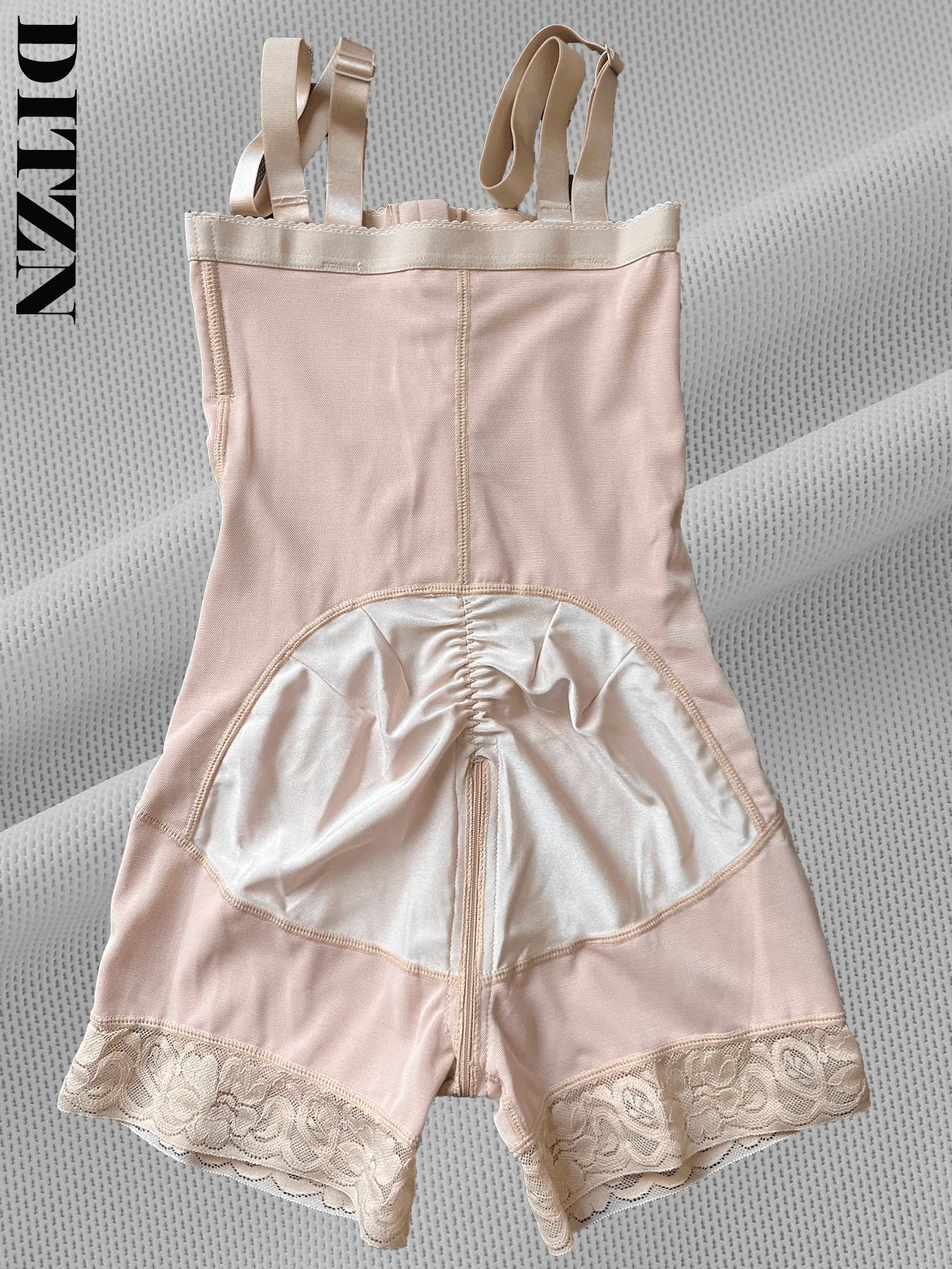 SHEIN DITZN رومبير قصيرة بسحاب أمامي وأزرار داخل الخصر والأرداف