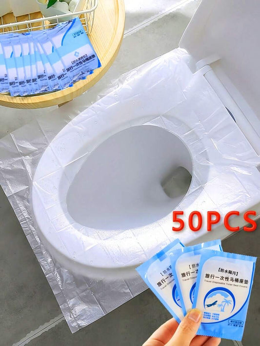 SHEIN غطاء مرحاض 50 قطعة مقاوم للماء وصحي