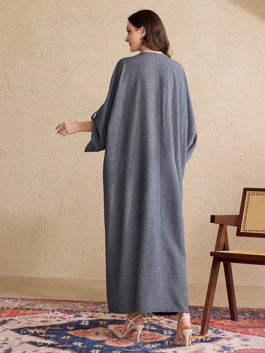 SHEIN Al Najma فستان فضفاض بأكمام منسدلة تركي كفتان وجلابية