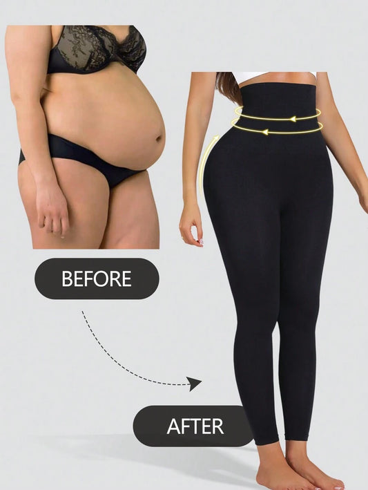 SHEIN بنطال يوغا بخصر عالي للتحكم في البطن
