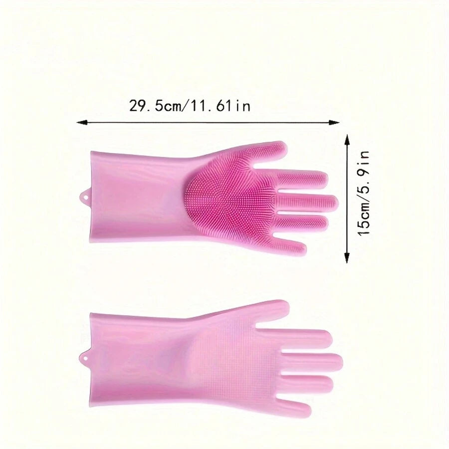 SHEIN قفازات مطبخ سيليكون مقاومة للماء ومعزولة