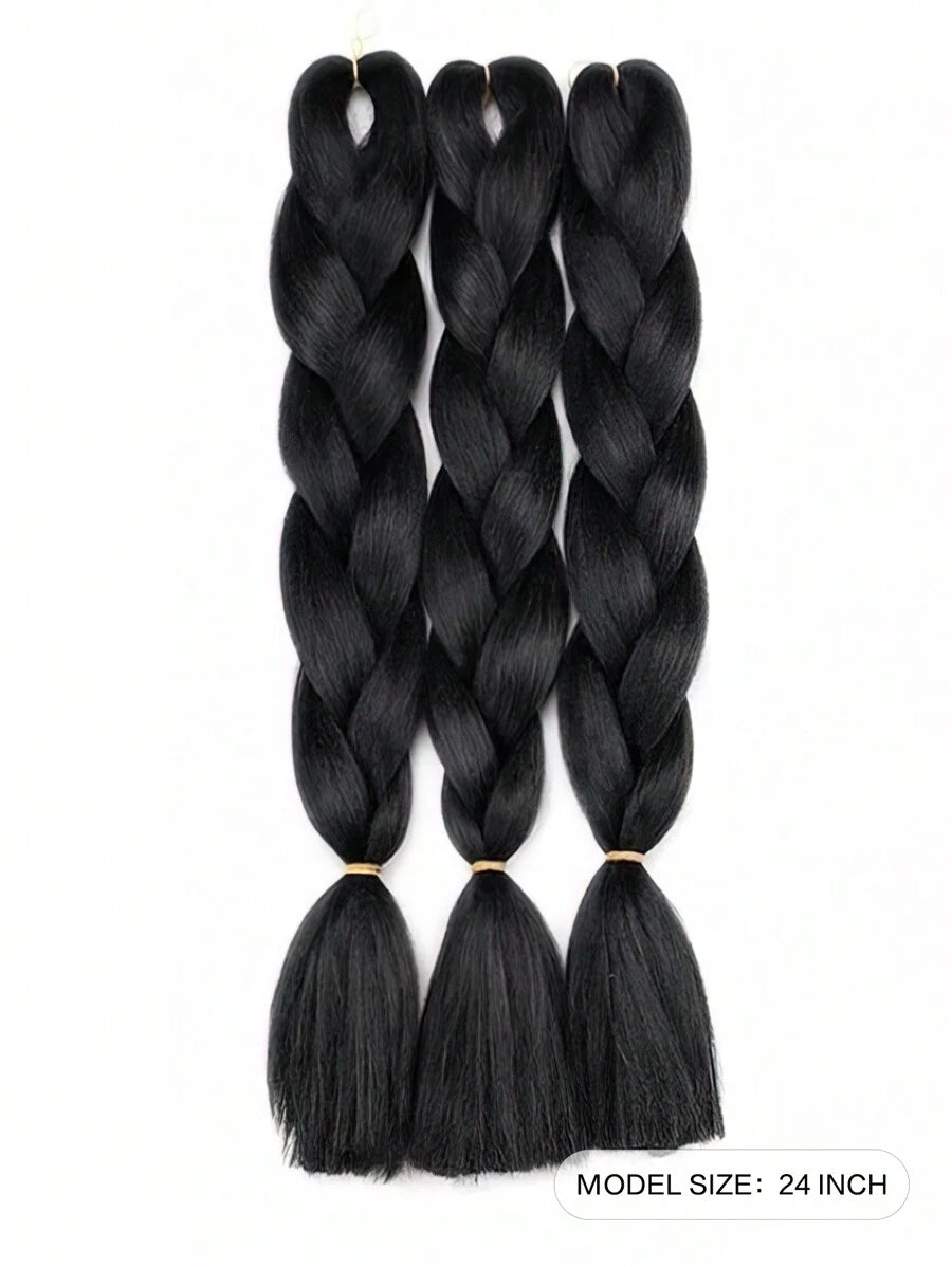 SHEIN إكستنشن شعر ياكي طويل 24 بوصة 100 جرام أسود