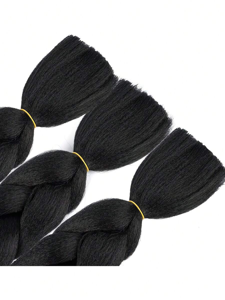SHEIN إكستنشن شعر ياكي طويل 24 بوصة 100 جرام أسود