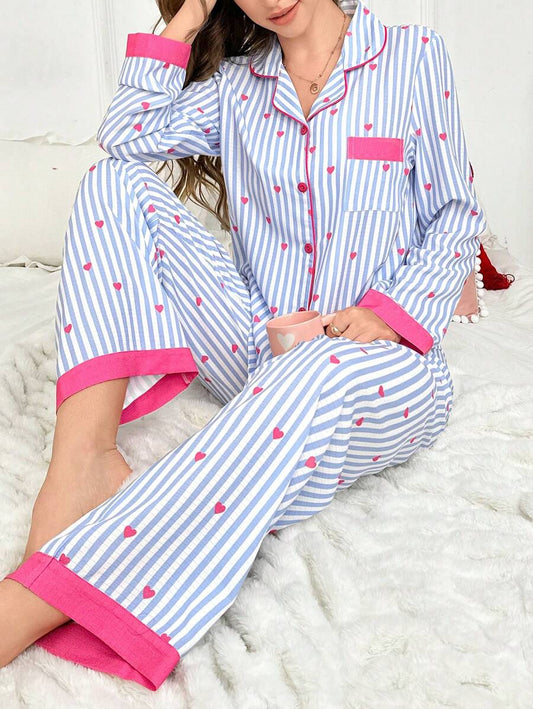 SHEIN طقم بيجامة بناتي من قطعتين