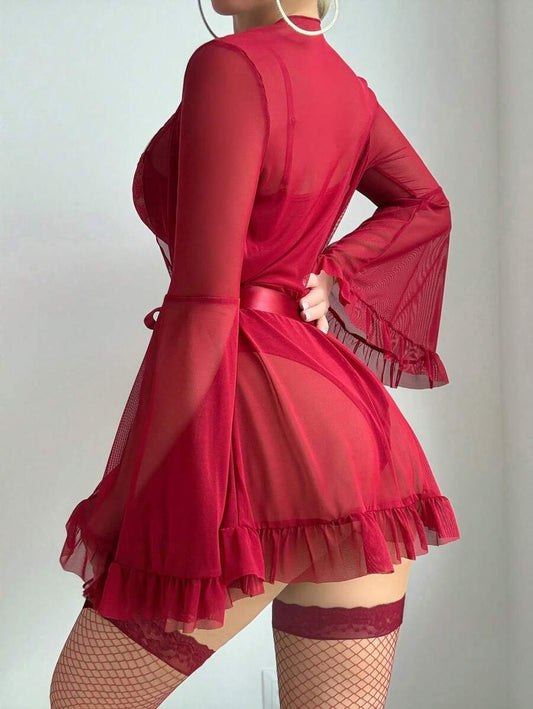 SHEIN بدلة جسم بفتحة أمامية مثيرة