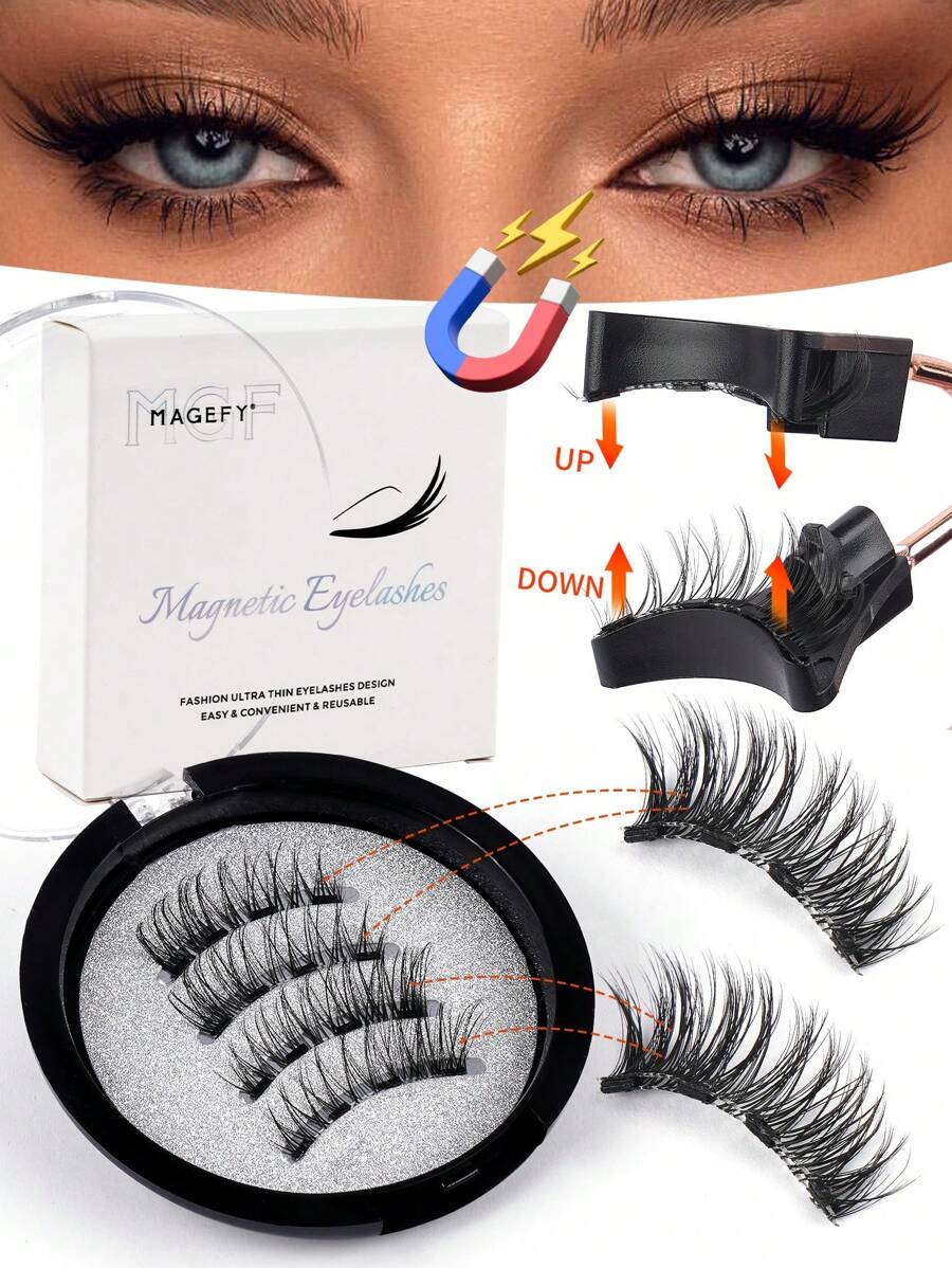 SHEIN MAGEFY CC Curl طقم رموش مغناطيسية / مشبك للرموش