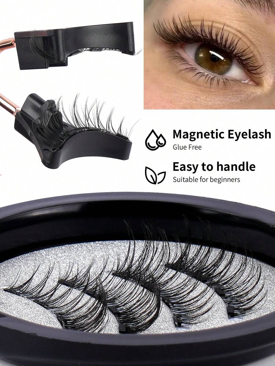 SHEIN MAGEFY CC Curl طقم رموش مغناطيسية / مشبك للرموش