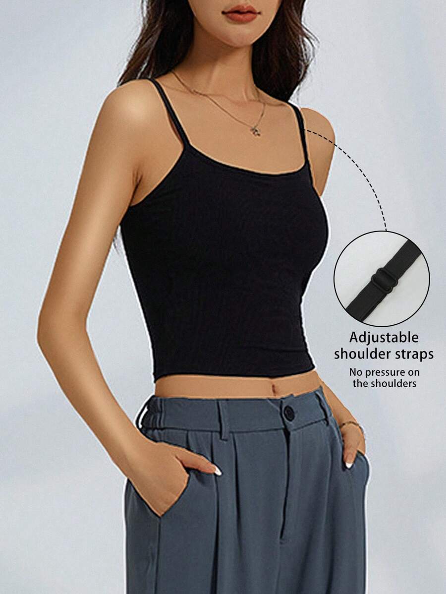 SHEIN طقم 3 توب مخطط مع حمالة صدر مبطنة