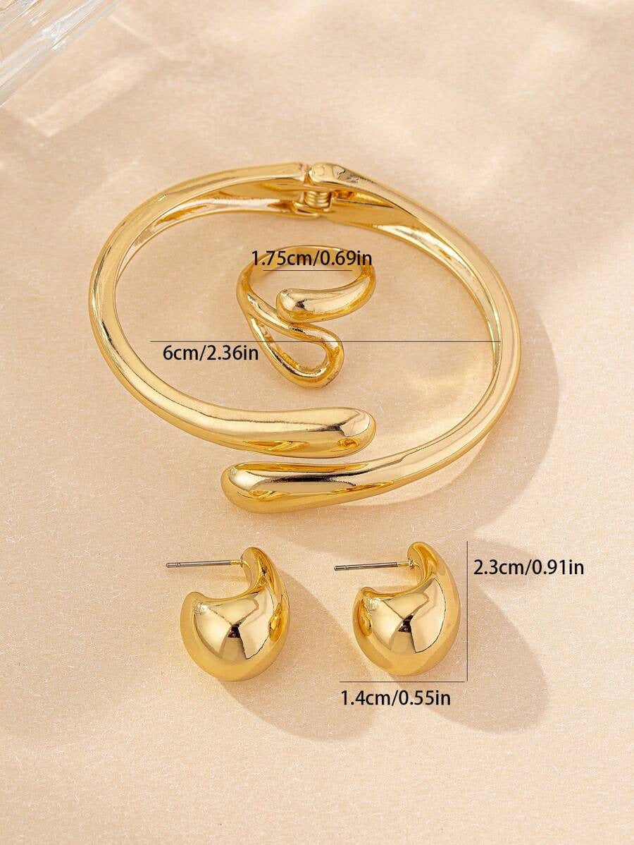 SHEIN طقم مجوهرات بتصميم قطرة ماء