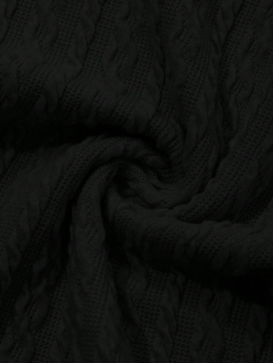 SHEIN DAZY قميص بياقة عالية بأكمام طويلة