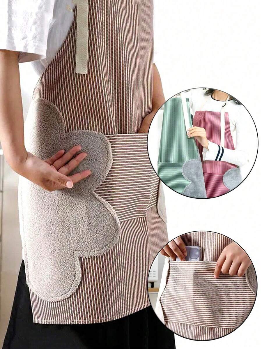 SHEIN مئزر مطبخ مقاوم للماء للنساء والرجال مع جيوب