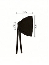 SHEIN غطاء حجاب أسود بعصابة رأس قابلة للتعديل