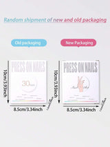 SHEIN طقم أظافر 30 قطعة زائفة طويلة تصميم فالنتين مع مبرد ولصق
