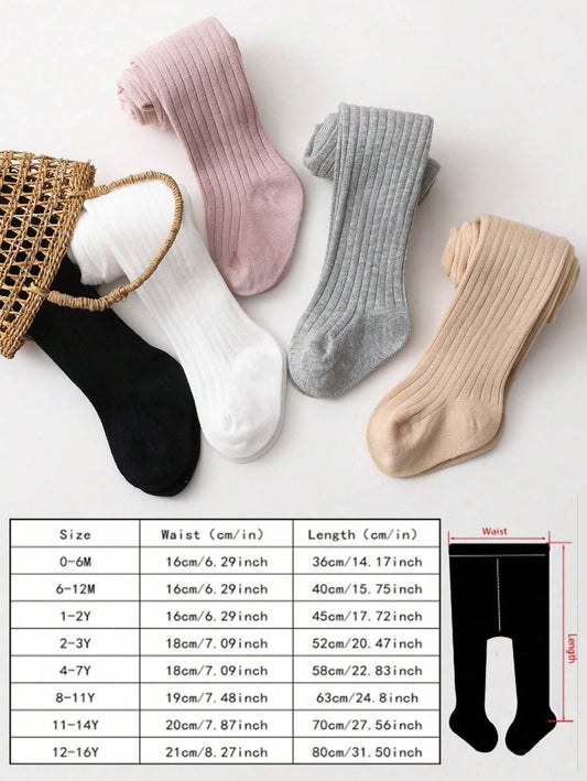 SHEIN طقم 5 سراويل جوارب أطفال بخطوط رأسية