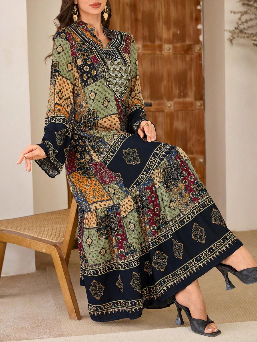 SHEIN Al Najma فستان طويل كاجوال محافظ بطبعات زهور