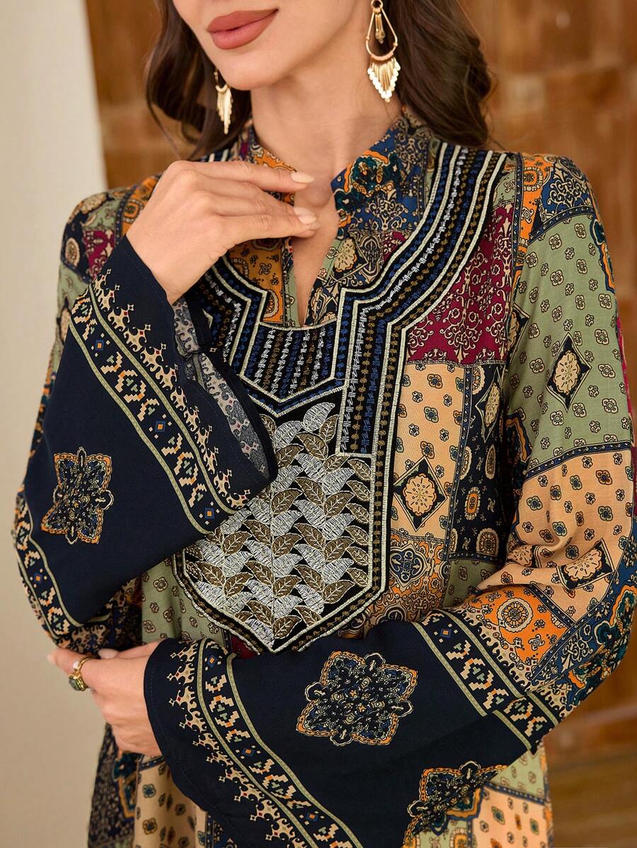 SHEIN Al Najma فستان طويل كاجوال محافظ بطبعات زهور